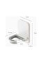 Self Adhesive Wall Mounted Mop Hanger White 5x5.5x7cm - 3