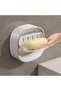 Solid Soap Dispenser with Adhesive Chamber Lid Self-Emptying Water-Proof Solid Soap Dispenser Soap Box - 3