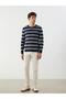 Lcwaikiki Crew Neck Long Sleeve Color Block Men's Knitwear Sweater (W5) - 2