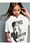 Crew neck printed girl's t-shirt - 3