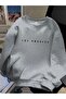 Los Angeles Printed Oversize Unisex Women/Men's Crew Neck Sweatshirt
