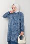 Women's Casual Model Geometric Patterned Hijab Knitwear Tunic