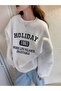 Holiday Printed Oversize Unisex Women/Men's Crew Neck Sweatshirt