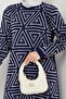 Women's Casual Model Geometric Patterned Hijab Knitwear Tunic - 3