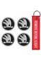 Set 4 caps for wheels 65mm and keychain Remove Before Flight - 3
