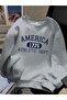 America Printed Oversize Unisex Women/Men's Crewneck Sweatshirt