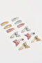 Girl's 12-Piece Zigzag Butterfly Figured Pink Gold Silver Snap Buckle - 3