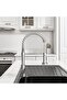 OWOFAN Kitchen Faucets Low Lead Commercial Solid Brass Single Handle Single Lever Pull Down Sprayer - 8