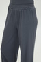 Soft Rib Straight Cut Loose Trousers Smoked - 3