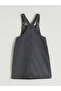 Anthracite Square Collar Kuromi Printed Girl's Jean Dress - 3
