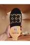 Zeyna Transparent Front Gold/Silver Embroidered Closed Toe Feminine Stylish Ballerina Socks - 3