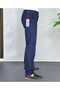 Classic Kesimkoyu Dark Navy Blue Stretch Fabric Men's Classic Jeans with Side Pockets Stretch Fabric High Waist - 2