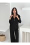 Hooded Zippered Wide Leg Modal Fabric Tracksuit Set - 2