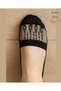 Zeyna Transparent Front Gold/Silver Embroidered Closed Toe Feminine Stylish Ballerina Socks - 2