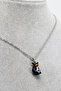 Stainless Steel Chain Evil Eye Glass Tiny Cute Black Kitten Bijoux Necklace, Gift Necklace - 3