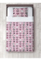 Pink Floor Hearts Patterned Baby Kids Single Pique and Pillowcase Bedspread Set - 2