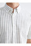 Regular Fit Short Sleeve Striped Men's Shirt - 3