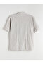 Beige relaxed fit short sleeve plaid shirt for men from plus-store - 2