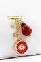 Handmade Red Eye Figured Wreath Ladybug Keychain, Evil Eye Gift Bag Ornament