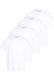 Pack of 4 White Relaxed Fit Oversized Cotton Unisex T-Shirts