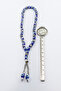 Navy Blue Glass Evil Eye Beaded Silver Beaded Tassel Prayer Beads, Evil Eye Beaded Gear Ornament - 4