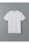 White Crew Neck Short Sleeve Men's Sports T-Shirt - 5