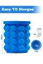 Silicone Ice Cube Maker Genie – Compact Ice Cube Tray with Lid & Storage Bucket | Easy Release - 5