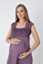 Maternity and Maternity Dressing Gown Nightgown Set - 6