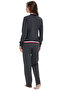 Women's Long Sleeve Cotton Stylish and Comfortable Stand Collar Pajama Set - 2