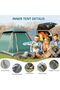 4-6 Person Lightweight Camping Tent, Instant Pop Up Tent 30S Setup, Automatic Family Camp Tent Outdo - 3