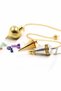 Brass Pandul Pendulum with Pendulum Chamber - Spiral Striped - Brass Pandul Pendulum Spiral Set of 3 - 3