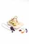Natural Stone Amethyst Stone Pandul and Brass Pandul Pendulum with Pendulum Chamber Set of 2