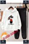 Children's Unisex "Bugs Bunny with Glasses" Special Printed Hooded Tracksuit Set