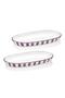 Joy Oval Service Set of 2 Purple 17X30X4 cm