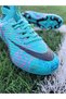 Lace-Up Football Boots Kids Boys Turquoise-Purple Football Boots - 4