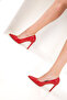 Red Patent Leather Women's Classic Heeled Shoes 20819 - 5