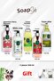 500 ml Soaps Amber, Olive Oil, White Soap, Lemon, Cherry and Rosie Cotton Gift