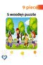 9 Piece Montessori Wooden Puzzle Set – Educational Play for Ages 2‑3 - 5