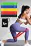 5 Piece Exercise Band with Bag, 5 Different Resistance Levels, Aerobic Squat Pilates Band, Plates, Rubber