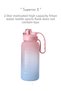 '' Superior 2'' 2 Liter Motivated High Capacity Tritan Water Bottle Sports Flask - Bpa Free