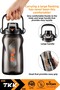 New Collection TKK 1500ml - Tritan Water Bottle with/without Straw, Neck Hanger and Handle - 5