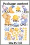 Alien Themed Cute Bear Astronaut Kids Room Baby Room Wall Sticker Set - 4