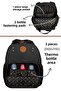 Popi Mother Baby Care and Backpack Black – Large Volume Stylish Design with Thermal Bottle Compartment - 6
