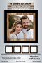 4 قطع إطار 30x30 - إطار صور مخطط خشبي أسود - إطار MDF - إطار مربع