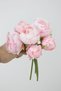 Artificial Flower 6 Pcs Silk Peony Peony Rose Bunch 25 cm Powder Pink - 4
