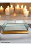 Promise Engagement Chocolate Dowry Box 20*30 Wooden Edge Mirrored Base Glass Box - 3