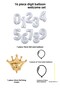 Number Balloon Welcome Set 5 Years Bright Rose Gold Silver Colors 5 Number Balloon with Golden Crown - 2