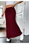 Maxi Length Lycra Skirt with Drawstring Detail on the Front and Back - 2