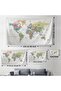 Wall Cover / Carpet Detailed World Map Quality Canvas Fabric-3961 - 4