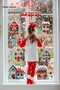 New Year Joy in Cute Town Christmas Glass Wall Door Sticker Set